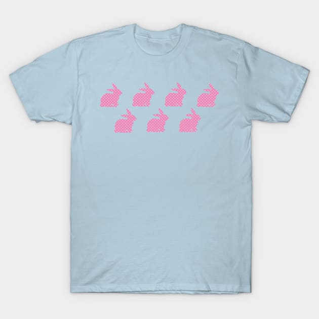 Whoa, baby! Pink Bunny Wallpaper T-Shirt by Heyday Threads